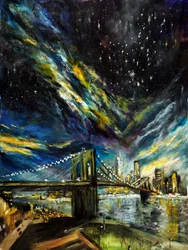 Sob as estrelas de Nova Iorque, 2021 (óleo sobre tela)
