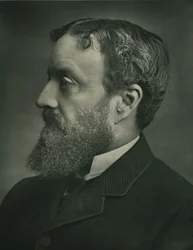 O honorável senhor Michael Edward Hicks-Beach, Baronet, c1899.