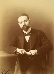 Retrato do autor e poeta Valery Yakovlevich Bryusov (1873-1924)