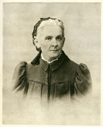 Retrato de Maria Alexandrovna Ulanov (1835-1916), mãe de Lênin (1870-1924). Fotografia, em "Our Illyich", Edição Estadual para Crianças, Moscou