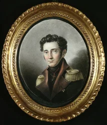 Retrato de um oficial russo, 1818 (wc no papel)