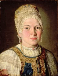 Retrato de uma mulher em traje russo, 1769