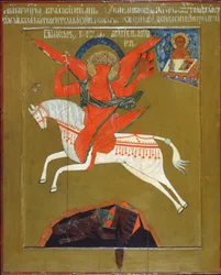 O Arcanjo Miguel, do século XVIII (tempera no painel)
