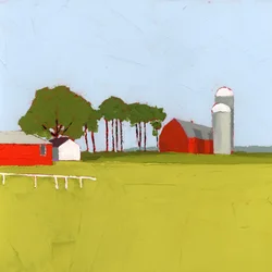 Entre as Árvores, 2025 (acrílico sobre painel de madeira)