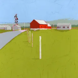 Round the Bend, 2025 (acrílico sobre painel de madeira)