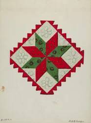 Bloco de Quilt, c. 1936.