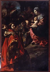 A Adoração dos Magos. Pintura de Rutilio Manetti (1571-1639). Óleo sobre tela. Arte italiana, estilo barroco. Museu Estatal de Arte, Yekaterinburg, Rússia.