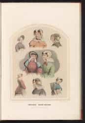 Traje tradicional da Holanda do Norte, 1857 Província da Holanda do Norte. / XXIII (título no objeto)