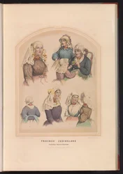 Traje de Overflakkee, Voorne e Oud-Beijerland na Holanda do Sul, 1857
Província da Holanda do Sul Overflakkee Voorne e Beijerland / XVI (título sobre o objecto)