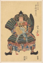 Nakamura Utaemon III como Katô Masakiyo na peça 