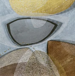 Formas abstratas em ouro