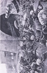 Motim Indiano: Como eles lutaram para acabar com a revolta no Hindustão, ilustração das Batalhas Britânicas na Terra e no Mar, 1915