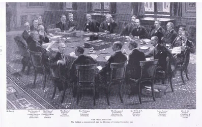 O Ministério da Guerra, de After Pretoria: The Guerilla War publicado por Harmsworth Bros Limited, 1901