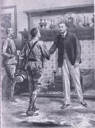 Quando Kimberley foi aliviado pelo francês. General francês e Cecil Rhodes, ilustração deCassells Romance of Famous Lives, c.1940