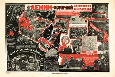 Lenin é o timoneiro do estado soviético, ca 1926.