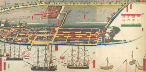 Guia ilustrado do porto de Yokohama, 7.º mês, 1860.