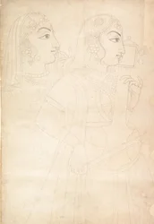 Cantora e jogadora de Sarinda, ca. 1800.