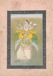 Vishnu em Garuda, ca. 1810-20.