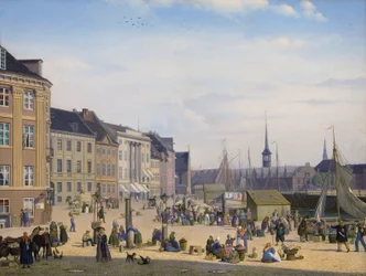 Højbro Plads, um mercado em Copenhague
