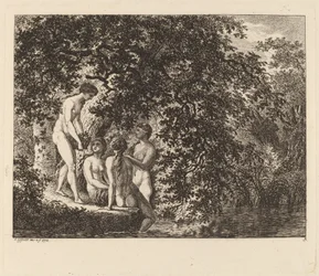 Garota carregando uma cesta de frutas, 1770.