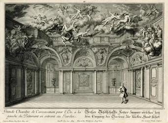 Grande sala de estar na ala oeste