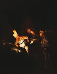 Pôncio Pilatos, recusando-se a alterar a inscrição a ser colocada na cruz de Cristo, 1641