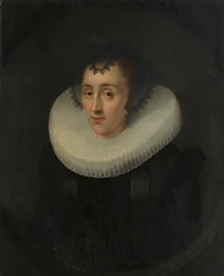 Retrato de Hortensia del Prado, c.1625 (óleo sobre painel)