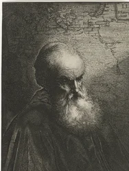 Retrato de um homem velho com barba