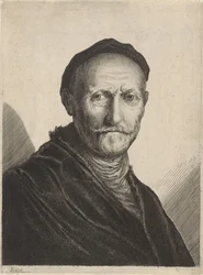 Retrato de um homem idoso com uma boina na cabeça