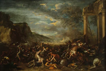 Uma batalha de cavalaria