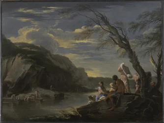 Paisagem com banhistas, c.1660