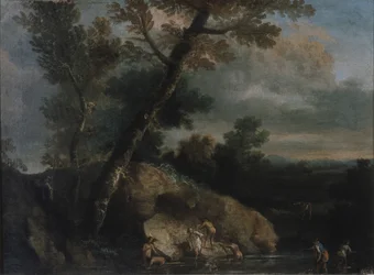 Paisagem do mar com ladrões