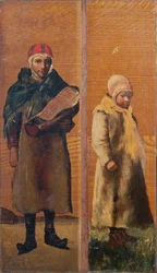 Painéis decorativos que descrevem a vida cotidiana de Sami