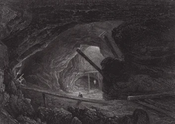 Austrália: As minas de cobre de Burra Burra (gravura)