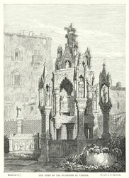 O Túmulo dos Scaligers em Verona (gravura)