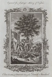 Odun, Conde de Devon tomando o padrão dinamarquês (gravura)