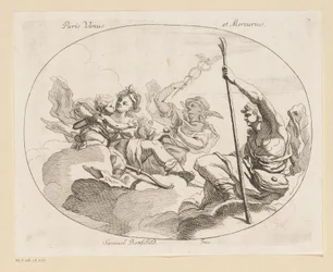 Paris, Vênus e Mercúrio Paris Vênus e Mercúrio (título no objeto) Diversos ontwerpen (título da série) Várias Obras Históricas, Poéticas e Iconológicas (título da série)