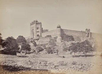 Forte de Fatehpur Sikri perto de Agra. A residência do imperador Akbar