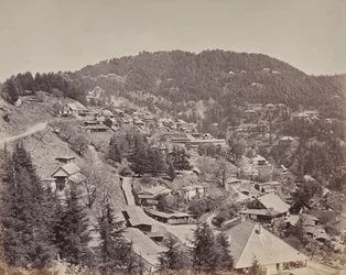 Shimla. Casas de residentes europeus, vista para leste