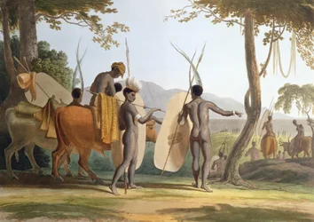Em Março, placa 5 de "African Scenery and Animals", gravada pelo artista, 1804 (aquatint)