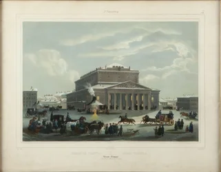 O Teatro Imperial Bolshoi Kamenny de São Petersburgo, final da década de 1840.