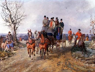 Um treinador e Quatro na estrada aberta