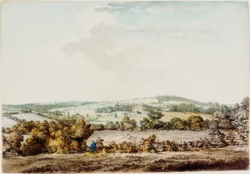 A Casa Velha no Grange e Barber Wood, 1787 (caneta e tinta und wc no papel)
