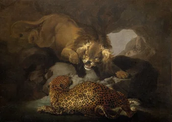 Leão e um leopardo, 1820.