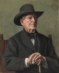 Retrato de um capitão de mar idoso, século XIX.