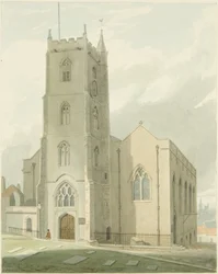 Igreja de São Miguel (lápis e aguarela sobre papel)