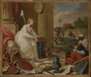 Study For Liberty Displaying the Arts and Sciences, ou The Genius of America Encouraging the Emancipation of the Blacks, c.1791-92 (óleo sobre tela)