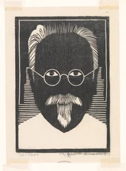 Autorretrato com óculos e cavanhaque