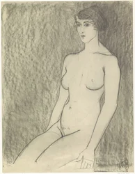 Nua Feminina Sentada