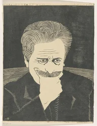 Auto-retrato com a mão no bigode